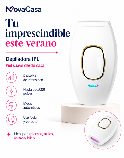 Depiladora Láser Permanente – Piel Suave para Verano