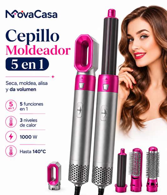 Cepillo moldeador 5 en 1