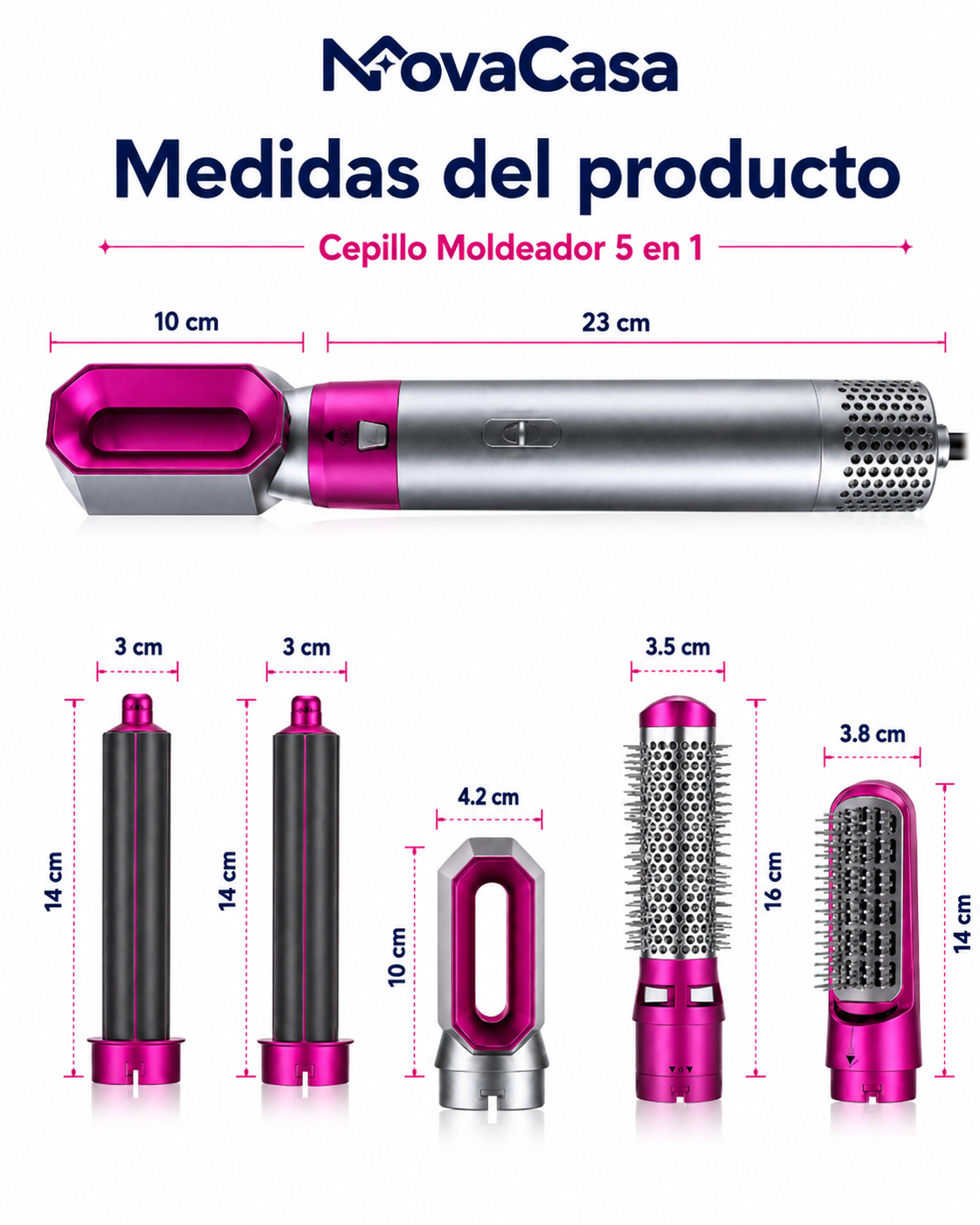 Cepillo moldeador 5 en 1